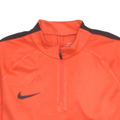 Nike Men's Orange XL Dri-Fit 1/4 Zip Long Sleeve Training Top