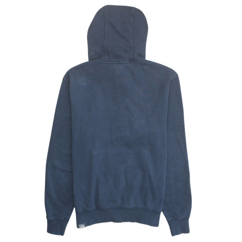 The North Face Men Blue Hoodie Pullover S Cotton Fleece Logo