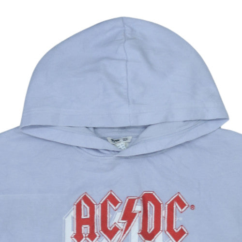 Jennyfer Womens Light Blue ACDC Hooded Pullover Sweatshirt XL