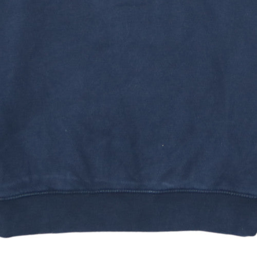 Champion Men's Blue Medium Pullover Crew Neck Logo Sweatshirt