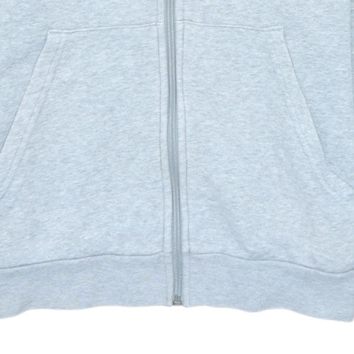 Additional view of adidas boys’ grey full zip hoodie 14-15 years cotton blend hooded sweatshirt
