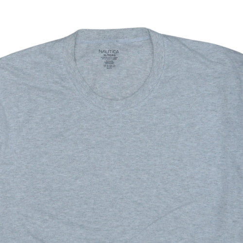 Nautica Men's Grey XL Classic Crew Neck Cotton Blend T-Shirt