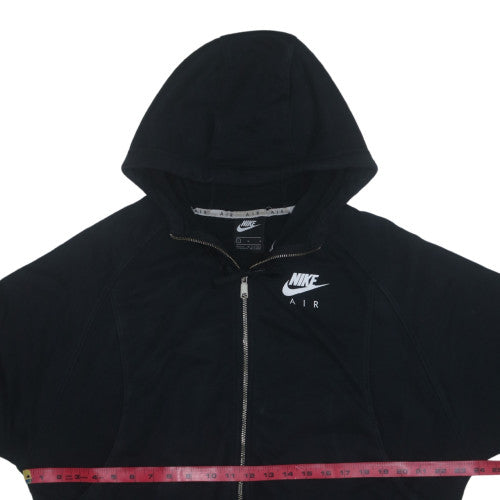 Nike Air Womens Black Full Zip Hoodie L Cotton Blend