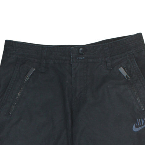 Nike Women's Black Capri Trousers Size 12 Cotton Twill Casual Pants