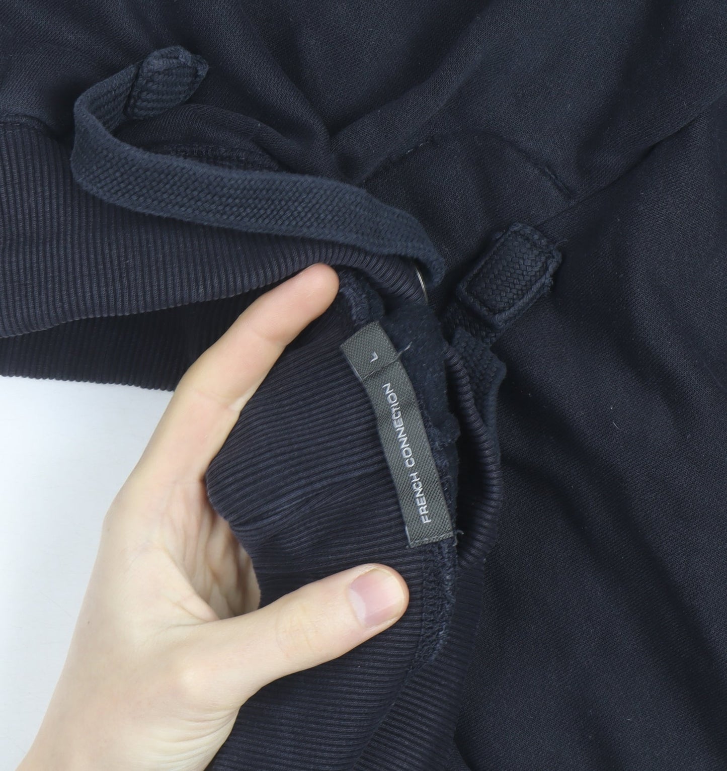 French Connection Men's Black Jogger Trousers Size L Comfortable Fit