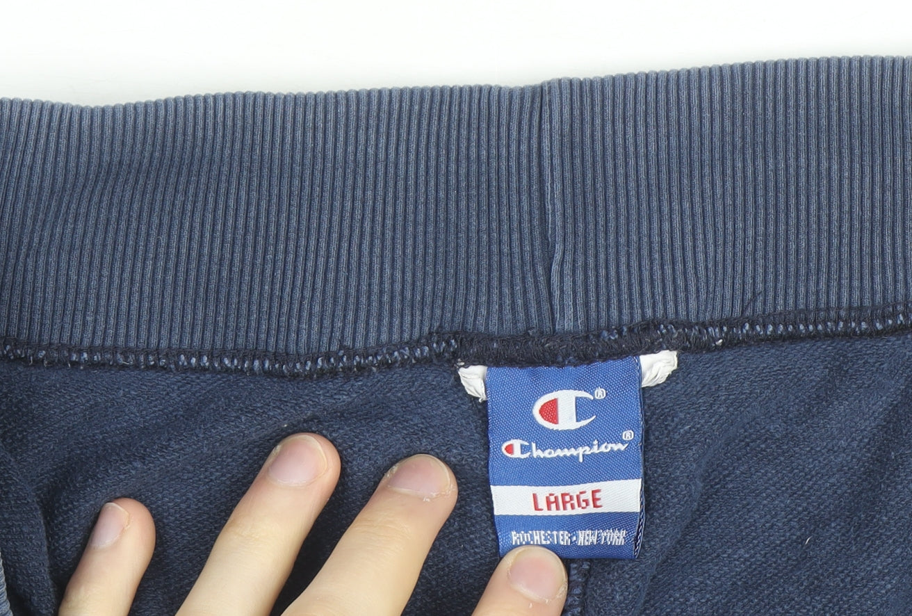 Champion Men's Blue Sweat Shorts Size L Casual Drawstring