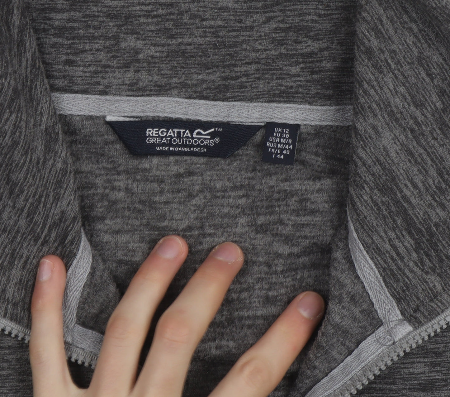 Regatta Womens Grey Full Zip Active Fleece Jacket Size 12
