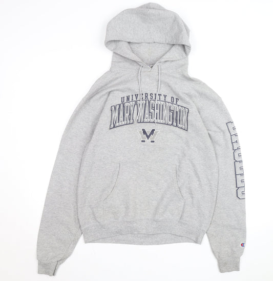 Champion Men's Grey University Pullover Hoodie Size M Regular Fit