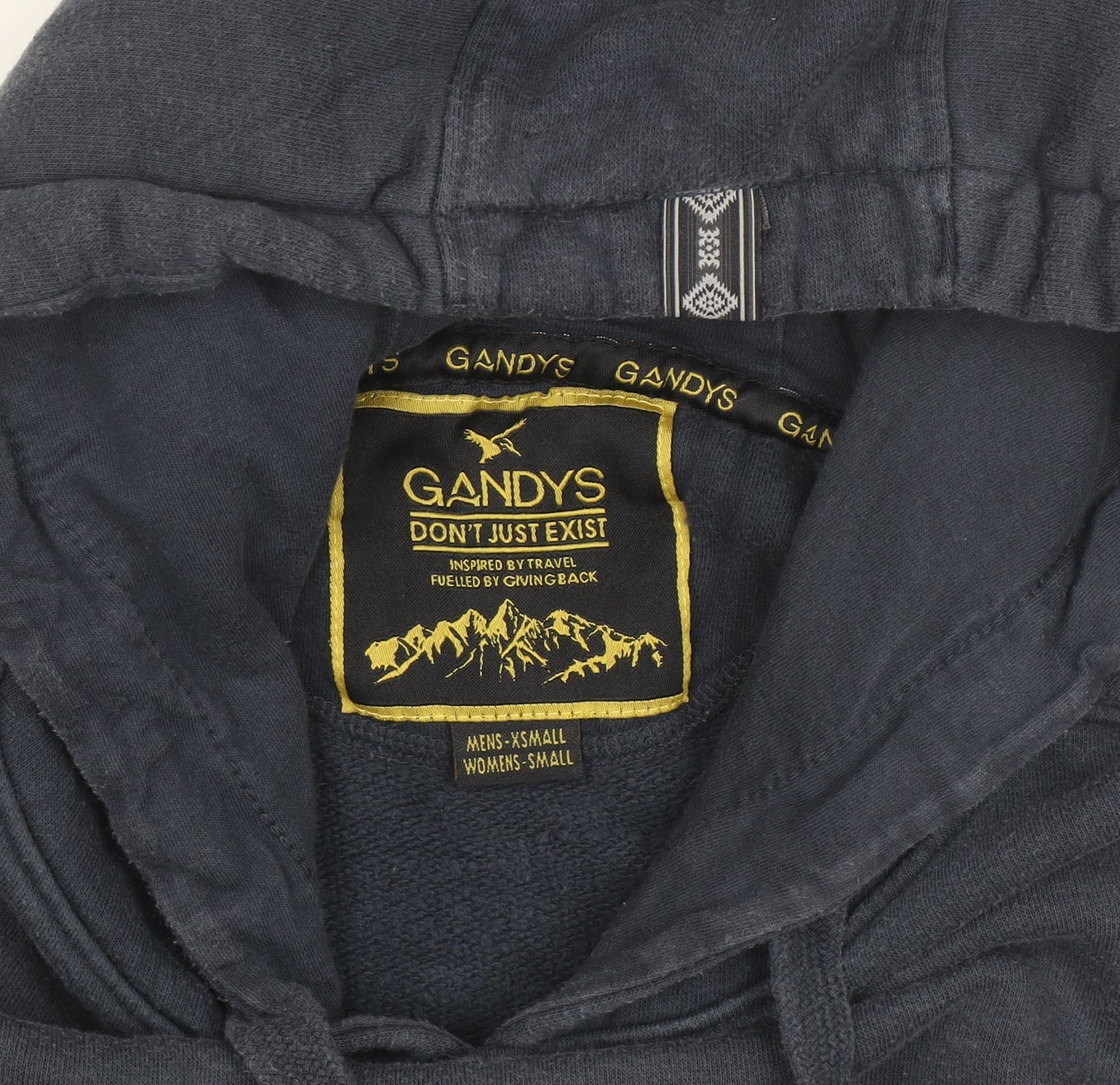 Gandys Navy Blue Womens Small Pullover Hoodie with Graphic Print