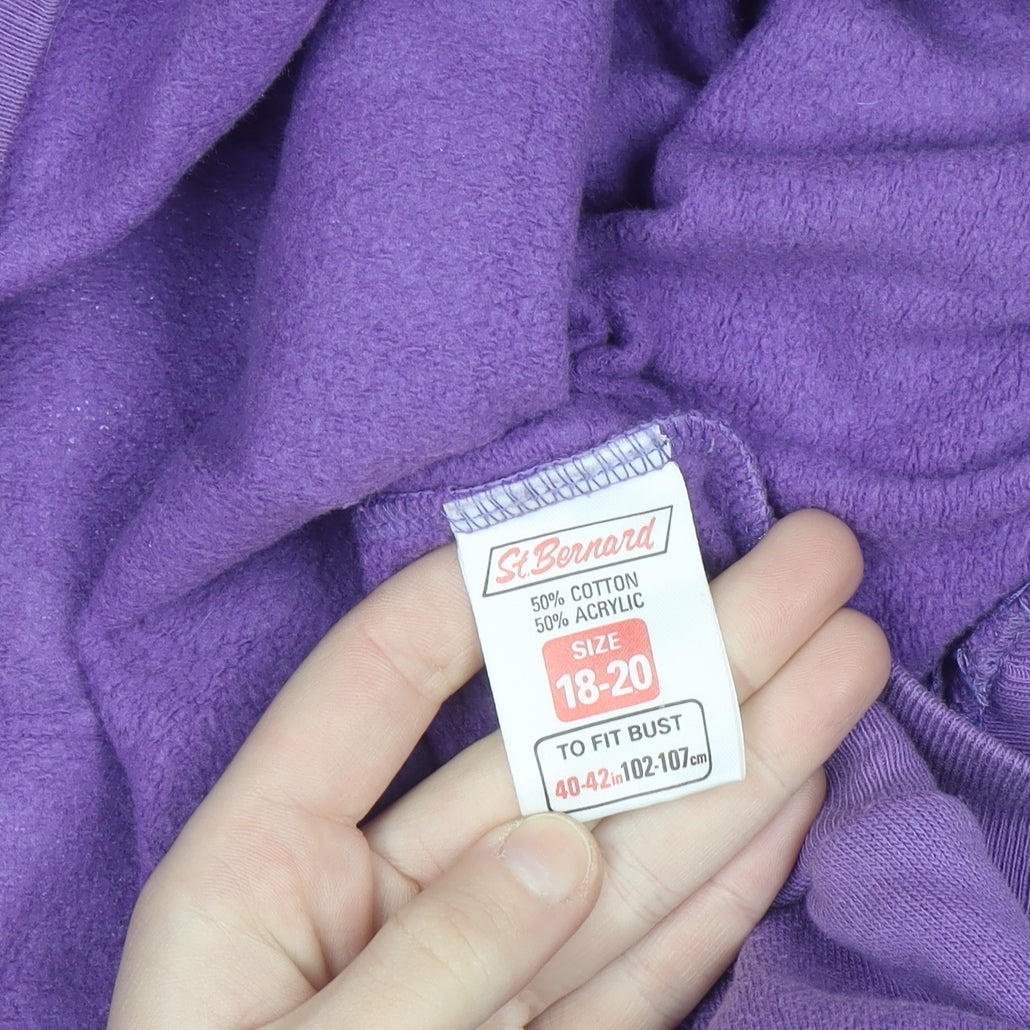 St. Bernard Women’s Purple Snoopy Graphic Pullover Sweatshirt Size 18-20