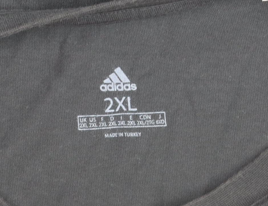 Brand and care label for Adidas Men's Black 2XL Carabao Cup 2023 Bring on United T-Shirt