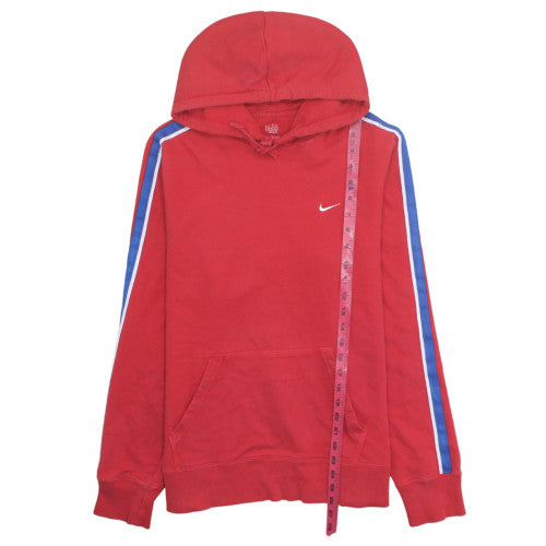 Nike Men's Red Pullover Hoodie L Sports Fleece Sweatshirt