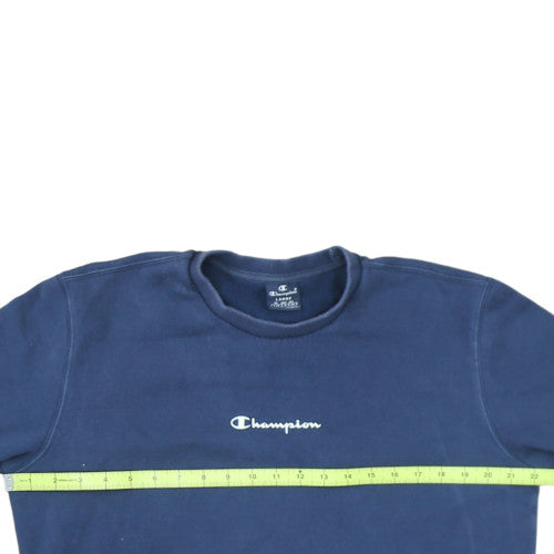 Champion Men's Blue Crew Neck Pullover Sweatshirt Size L