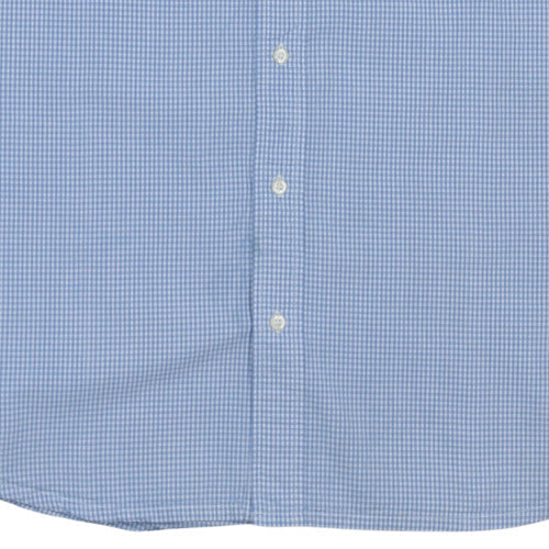Robe di Kappa Men’s Blue Check Button-Down Cotton Shirt XL