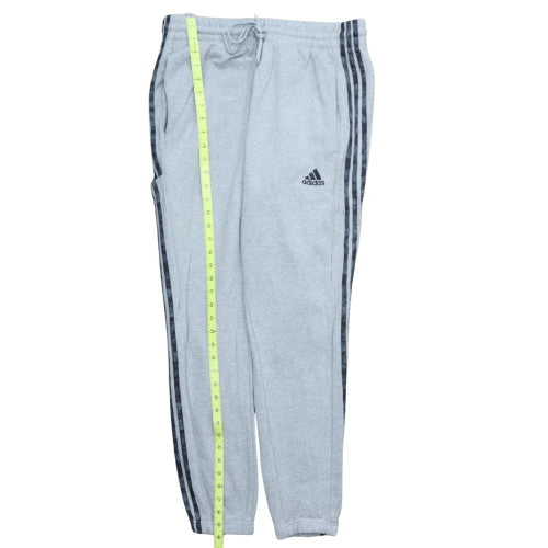 Adidas Mens Grey Jogger Sweatpants L Regular Fit Sports Trousers