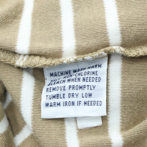 Ralph Lauren Men’s Beige Striped Cotton Polo Shirt XXL Classic Fit