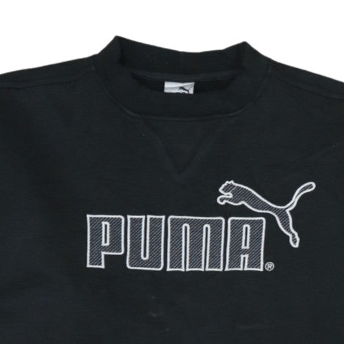 Puma Womens Black Size 16 Logo Pullover Sweatshirt
