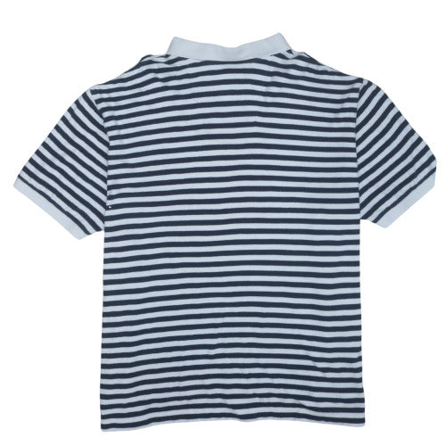 Nautica Men's Blue White Striped 3XLT Cotton Polo Shirt