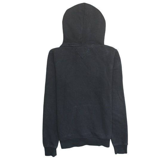 Tommy Jeans Men's Black Pullover Hoodie XS Logo Fleece Sweatshirt