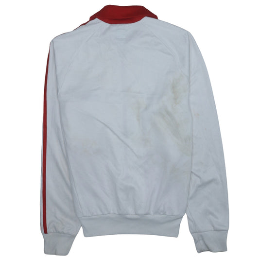 Adidas Men's Red White Full Zip Retro Sports Sweatshirt M
