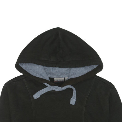 Napapijri Men's Black Pullover Hoodie Medium Fleece Logo
