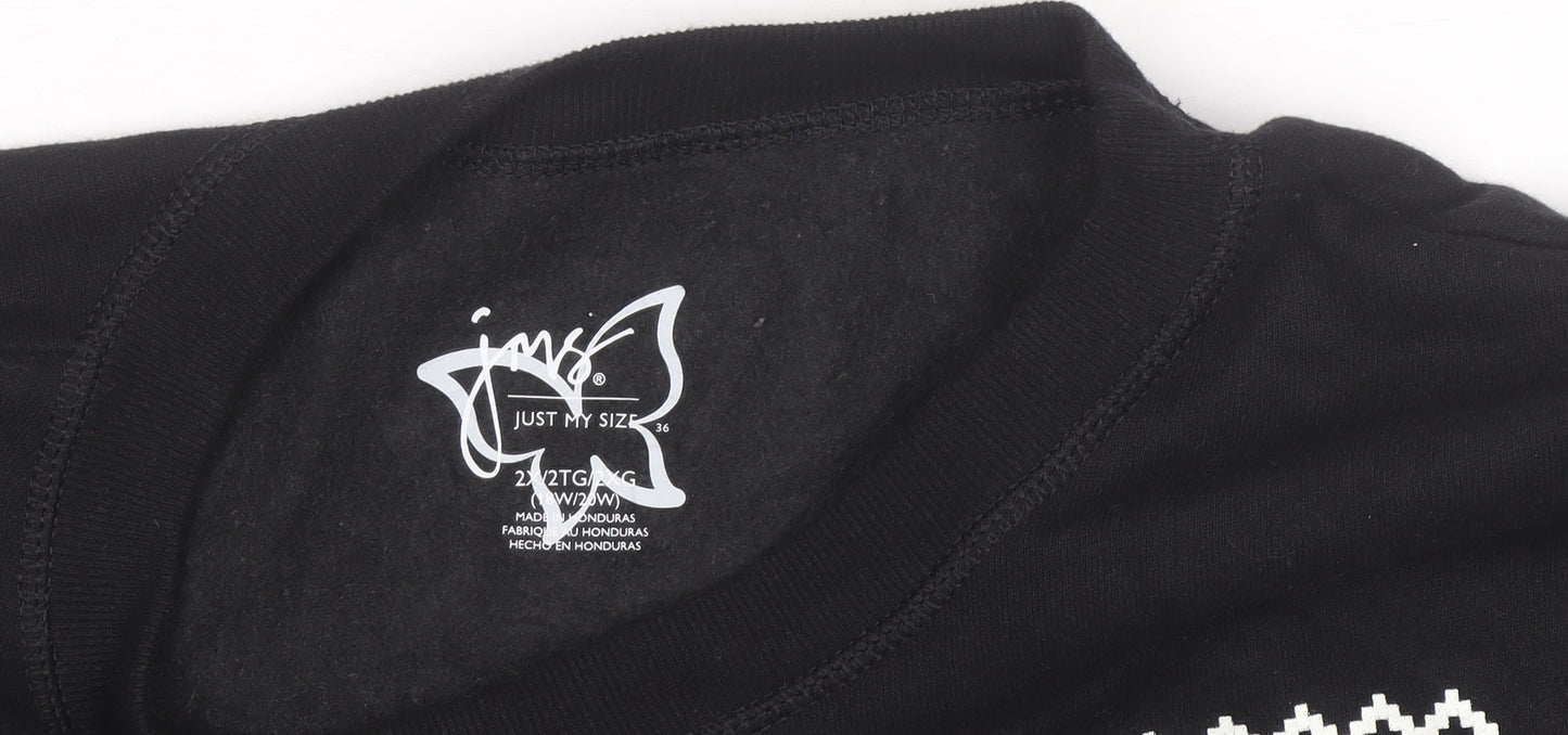 Just My Size Unisex Black Christmas ELFIE Pullover Sweatshirt 2XL