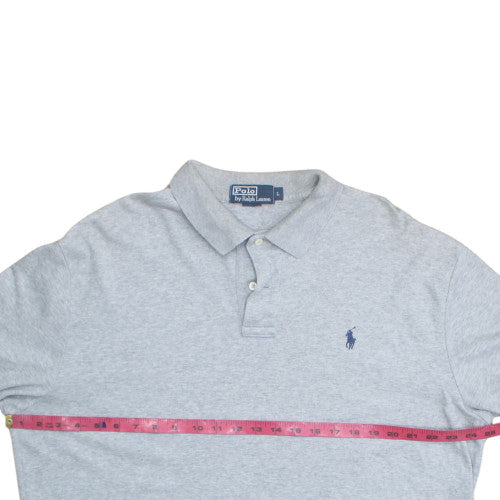 Ralph Lauren Men's Grey Short Sleeve Cotton Polo Shirt L