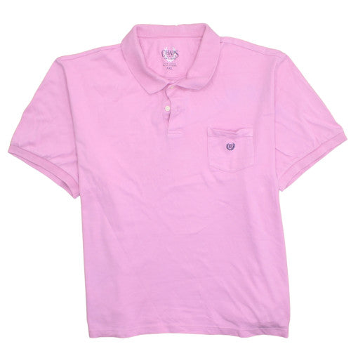 Chaps Men's Pink Cotton Polo Shirt XXL Classic Fit Casual