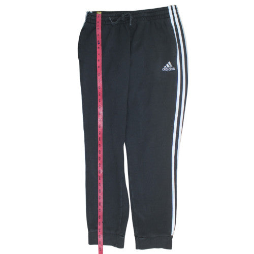 Adidas Men's Black Jogger Sweatpants M Fleece Elastic Waist Side Stripe