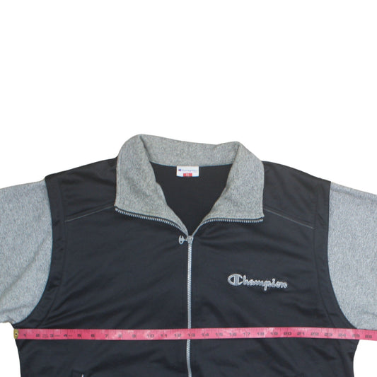 Champion Men's Black XL Track Jacket Fleece Lined Full Zip