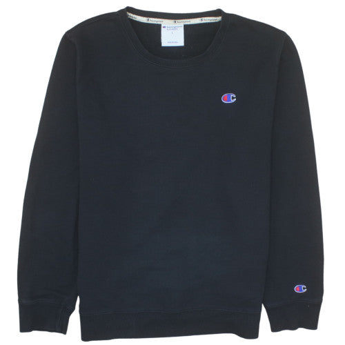Champion Men's Black Crew Neck Pullover Sweatshirt L
