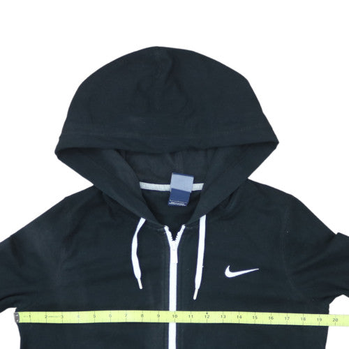 Nike Womens Black Full Zip Hoodie Size M Cotton Blend Casual Sportswear