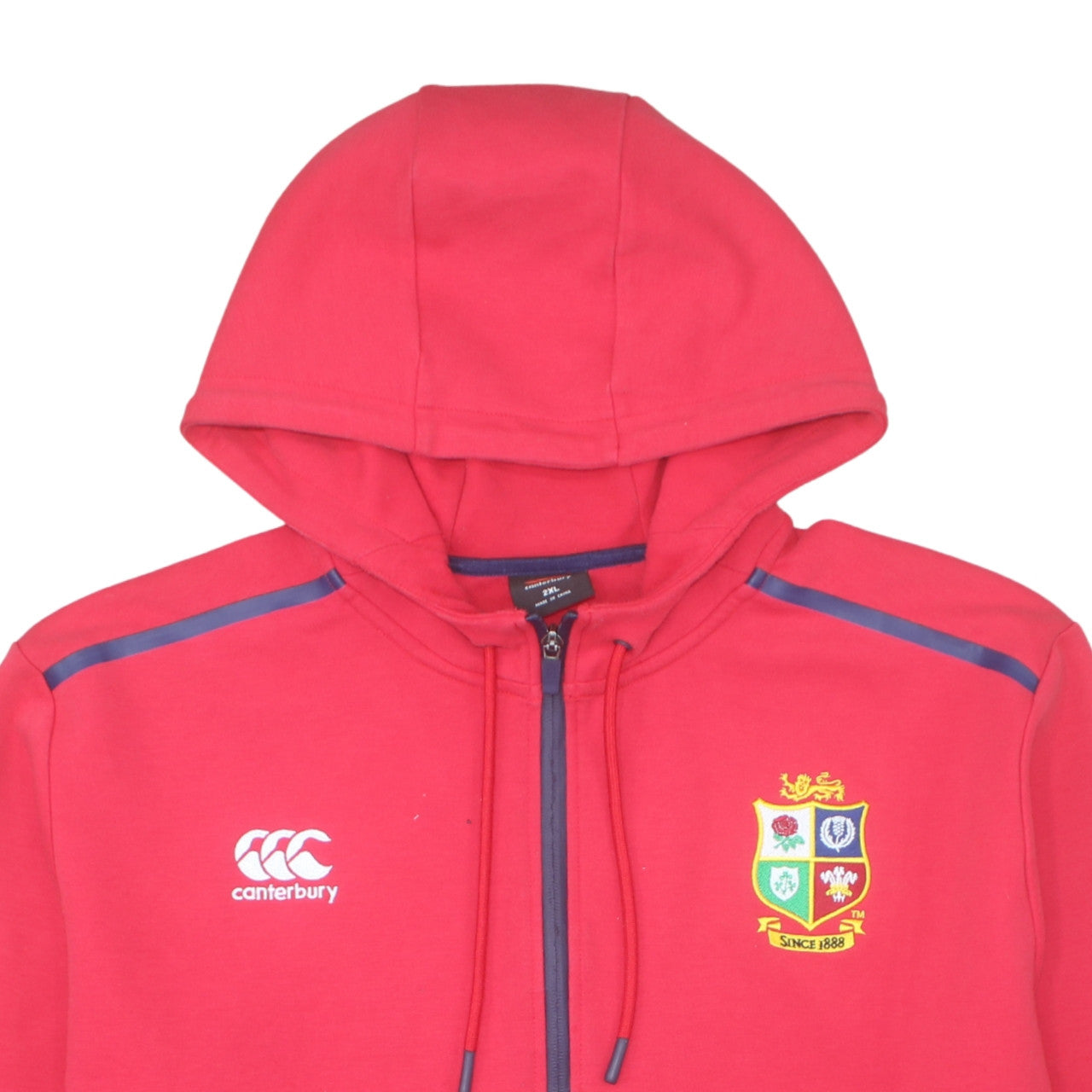 Canterbury Men’s Red 2XL Full Zip Hoodie Rugby Sportswear
