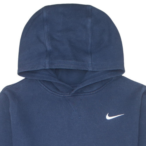 Additional view of Nike boys’ blue pullover hoodie xl 13-15 years fleece logo sweatshirt