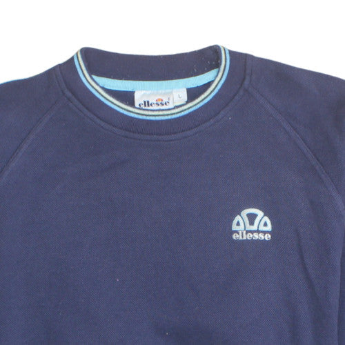 Ellesse Men's Blue Crew Neck Pullover Sweatshirt Size L