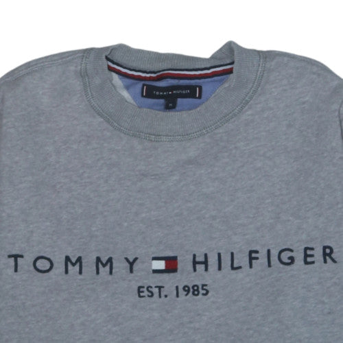 Tommy Hilfiger Men's Grey Crew Neck Sweatshirt Size M Cotton Blend