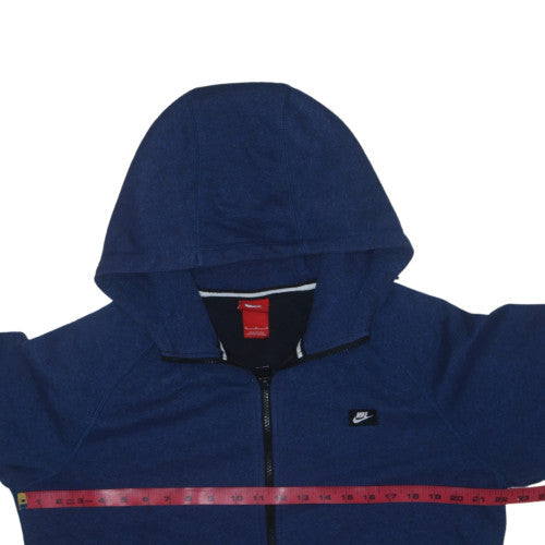 Nike Men's Blue Full Zip Fleece Hoodie Size M
