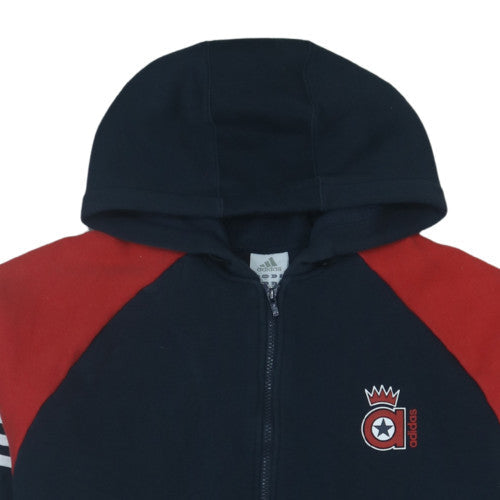 Additional view of Adidas Men's Blue Full Zip Hoodie L Sports Fleece Sweatshirt