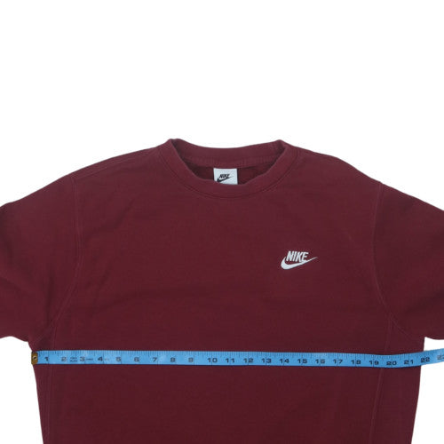 Nike Mens Red Crew Neck Pullover Sweatshirt Small