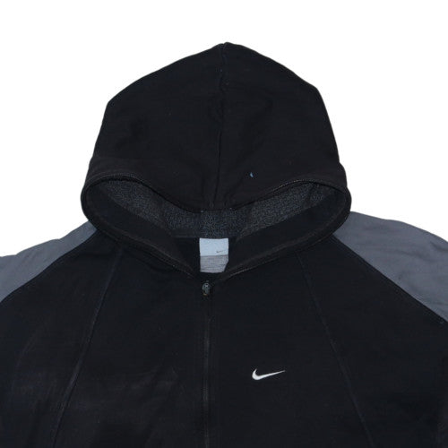 Nike Men's Black Full Zip Hoodie L Regular Fit Sports Fleece
