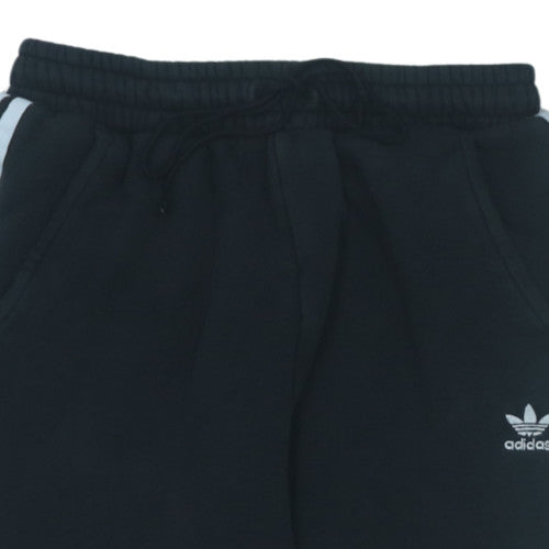 adidas Womens Black Size 10 Track Pants with 3 Stripes