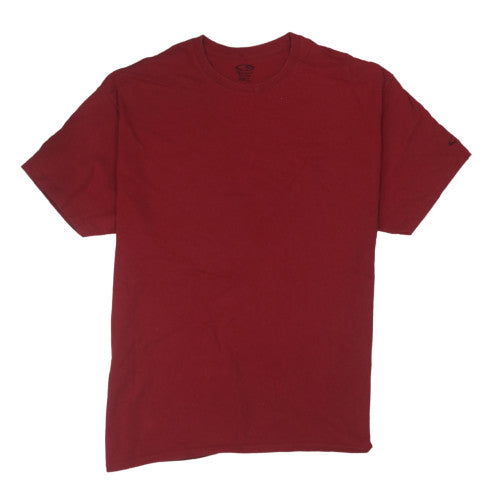 Champion Men's Red XL Crew Neck Cotton T-Shirt