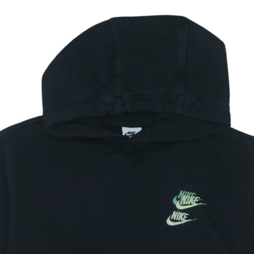 Nike Mens Black Small Pullover Hoodie with Logo Embroidery