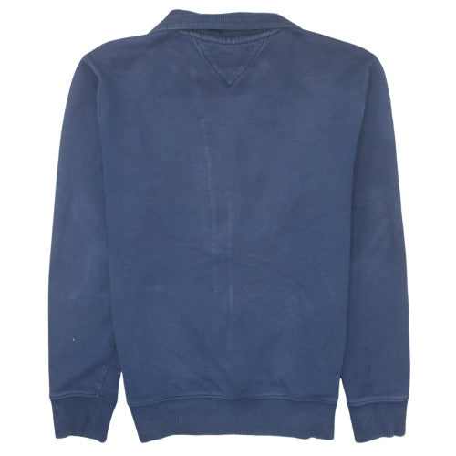 Tommy Jeans Men's Blue Full Zip Sweatshirt M Collared Fleece