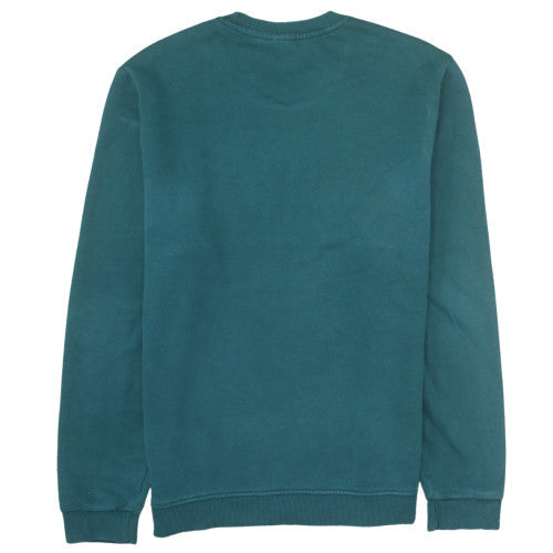 Reebok Mens Green Crew Neck Pullover Sweatshirt M Regular Fit