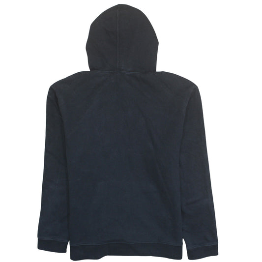 GAP Mens Black Pullover Hoodie L Logo Cotton Fleece Sweatshirt