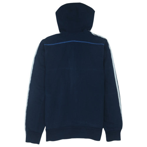 Adidas Men's Blue Full Zip Hoodie Size M Sports Fleece Jacket