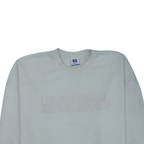 Russell Athletic Women's Ivory Crew Neck Pullover Sweatshirt Size 12