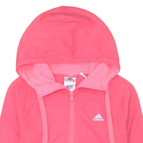 Adidas Womens Pink XS Full Zip Hoodie Sweatshirt Casual