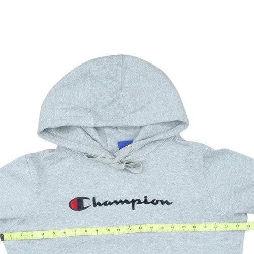Champion Women’s Grey Pullover Hoodie Medium Cotton Blend Logo